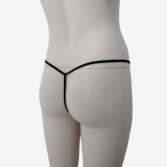 Adore Me Black Sheer Mesh Nylon G String Thong Panty Size S - Picture 8 of 13